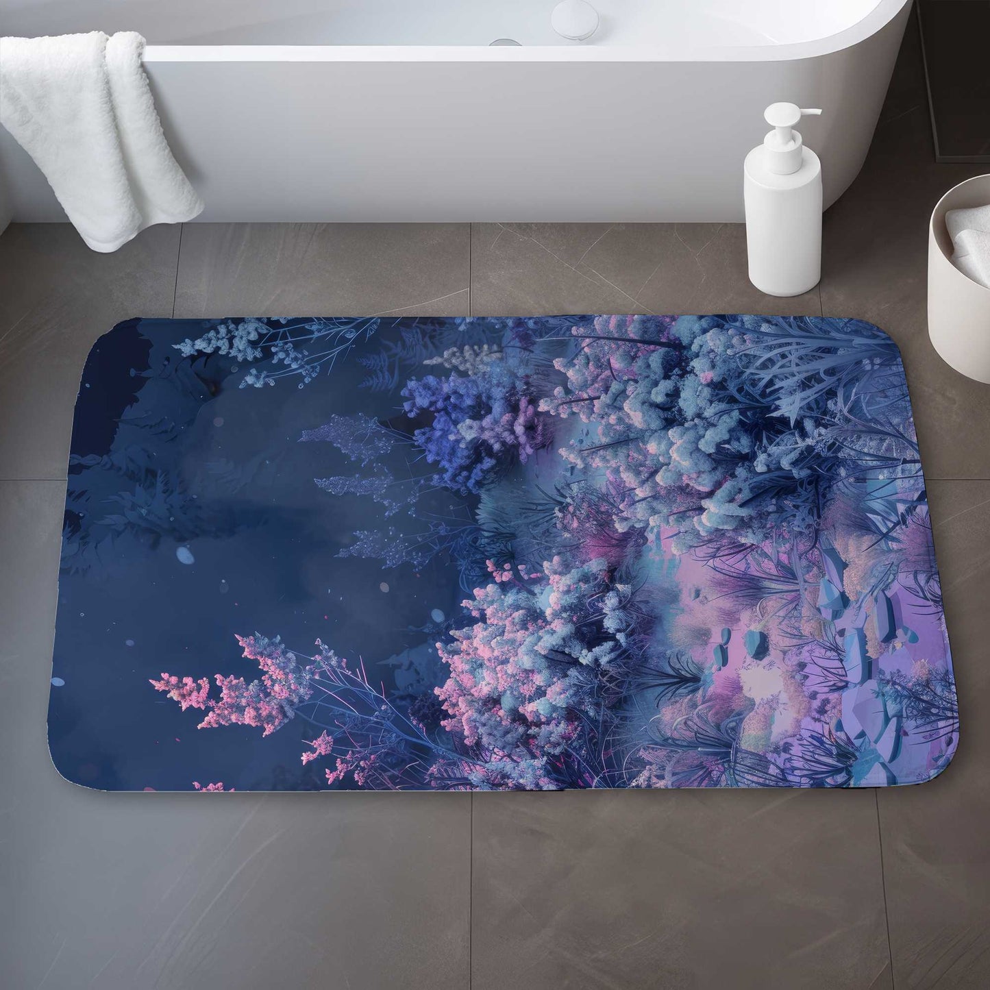 Cold Night Bath Mat | Cozy Home Decor Rug for Bathrooms