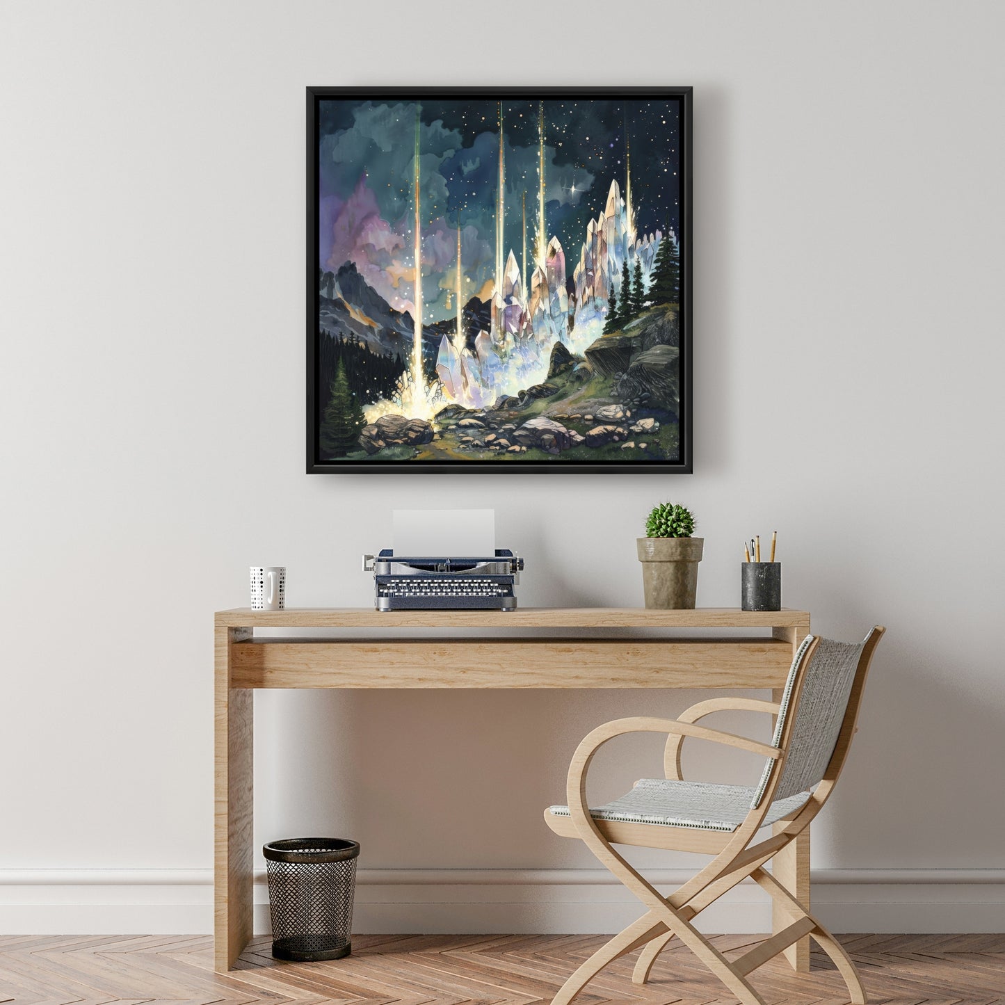 Magical beams - 36"x36" Framed canvas