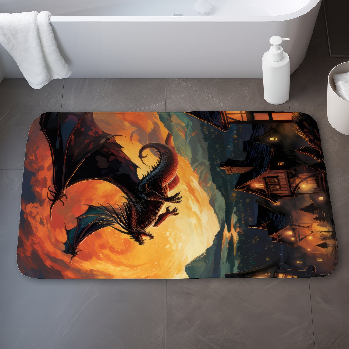 Hope for Mercy - Orange Bath Mat for Stylish Home Decor