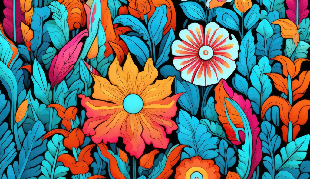 Floral Hues - Orange Gaming Mat for Stylish Home Decor