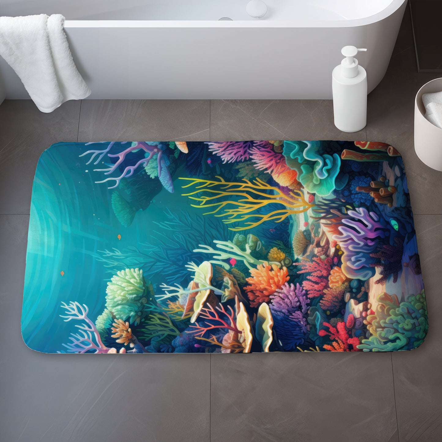 Filled with life - 17"x24" Bath mat