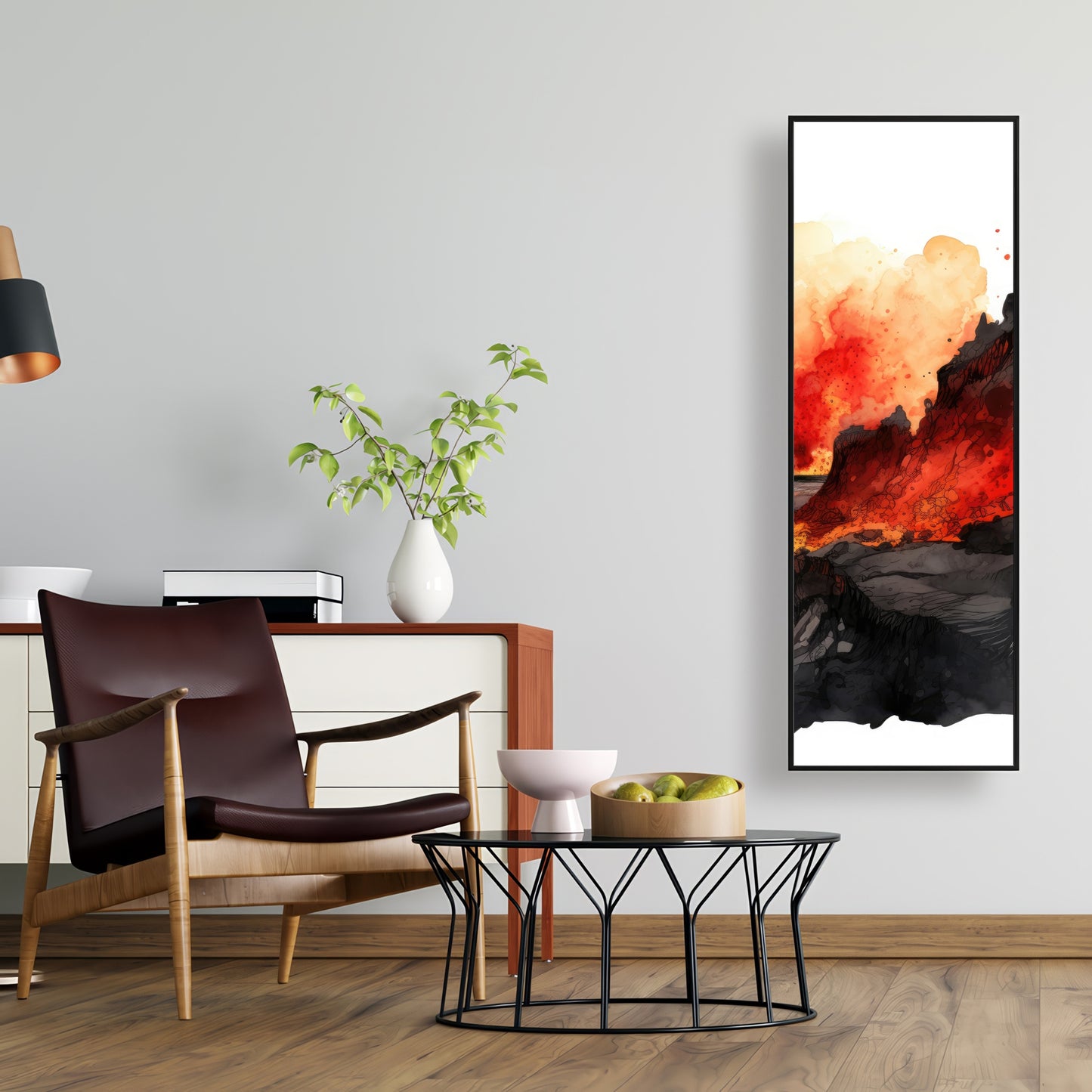 Minimalist Flow - White Framed Canvas for Home Decor