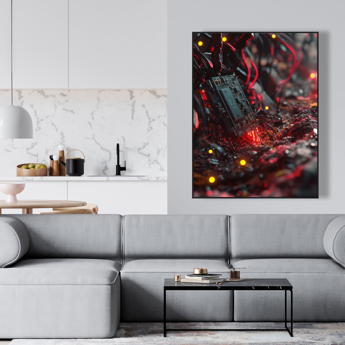 Beep boop - 24"x24" Framed canvas