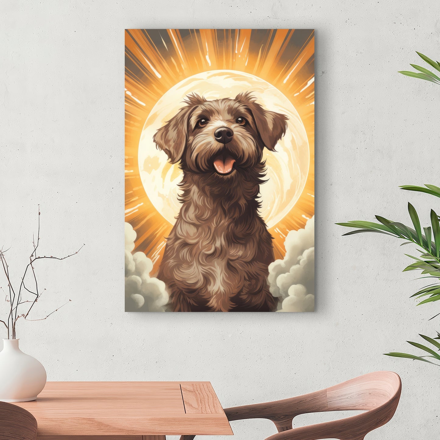 Pupper - Orange Canvas Art for Stylish Home Decor