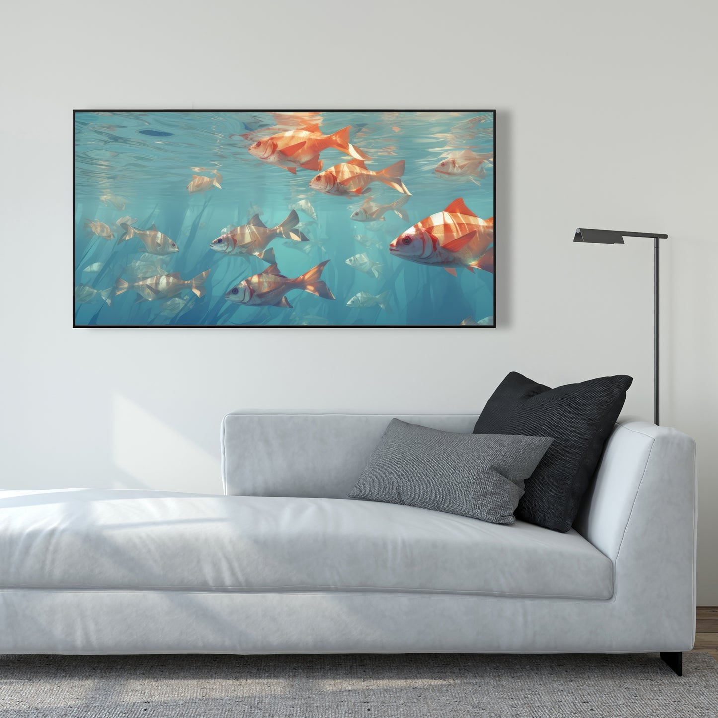 Surface tension - 36"x36" Framed canvas