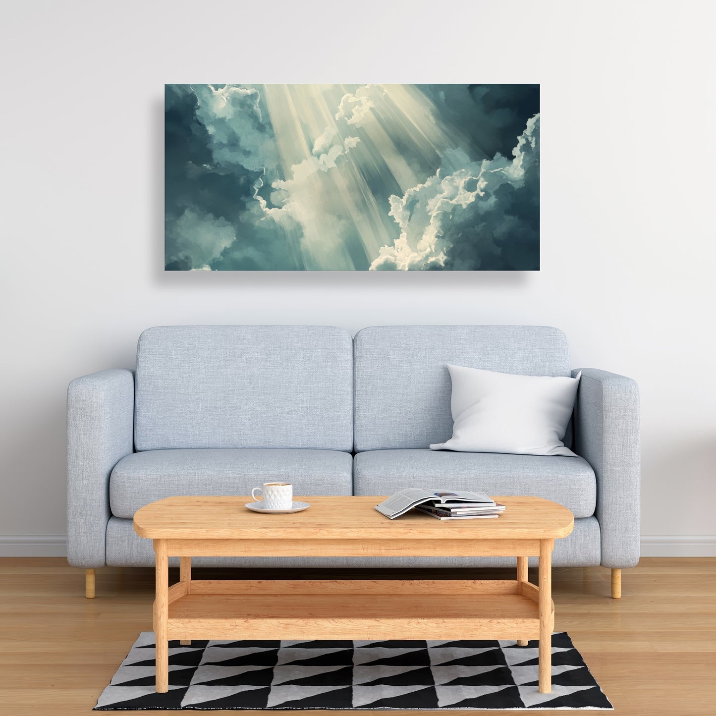 Beam of Light - Gray Canvas Home Decor Artwork | Stylish Design