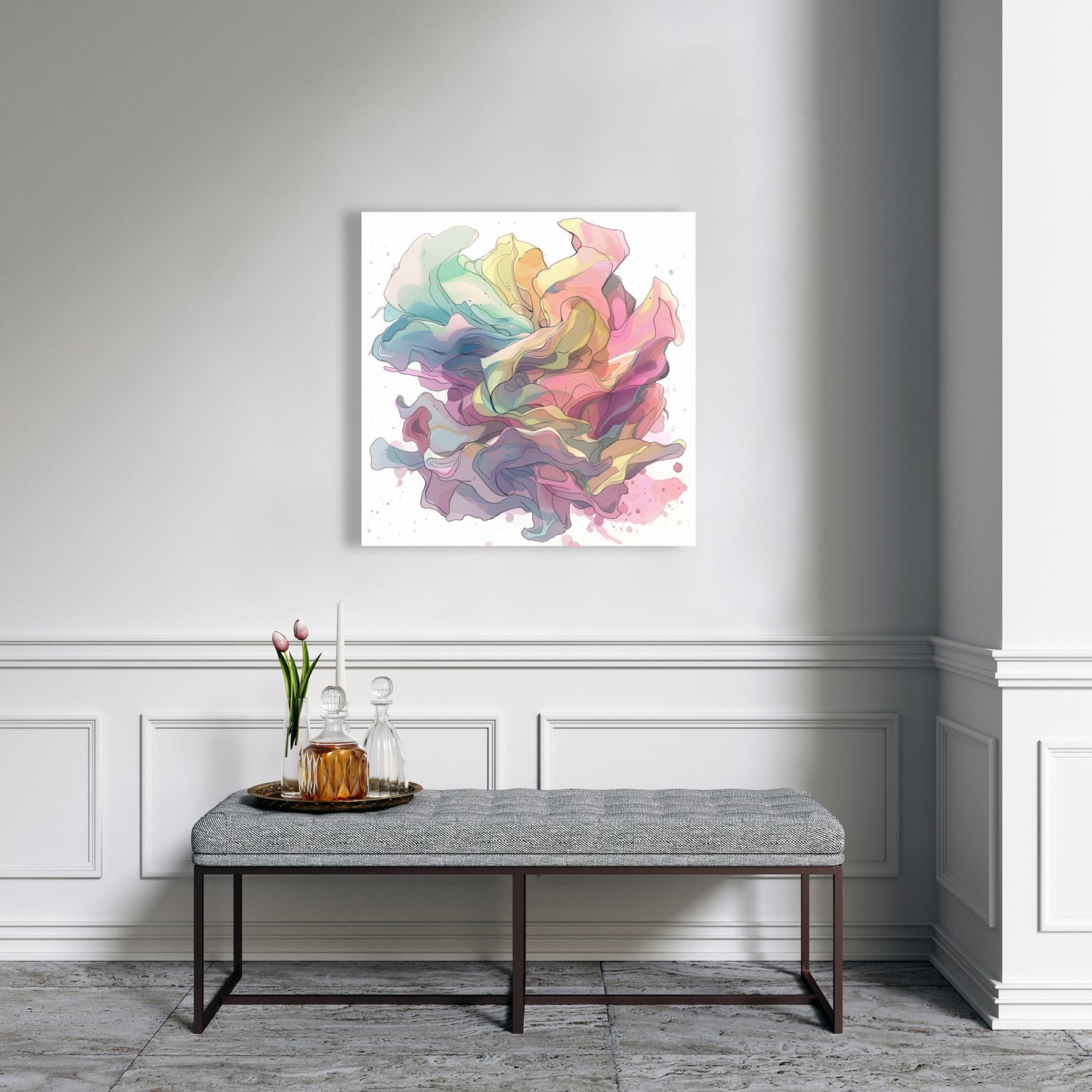 Unfolding - White Canvas for Elegant Home Decor | Modern Art