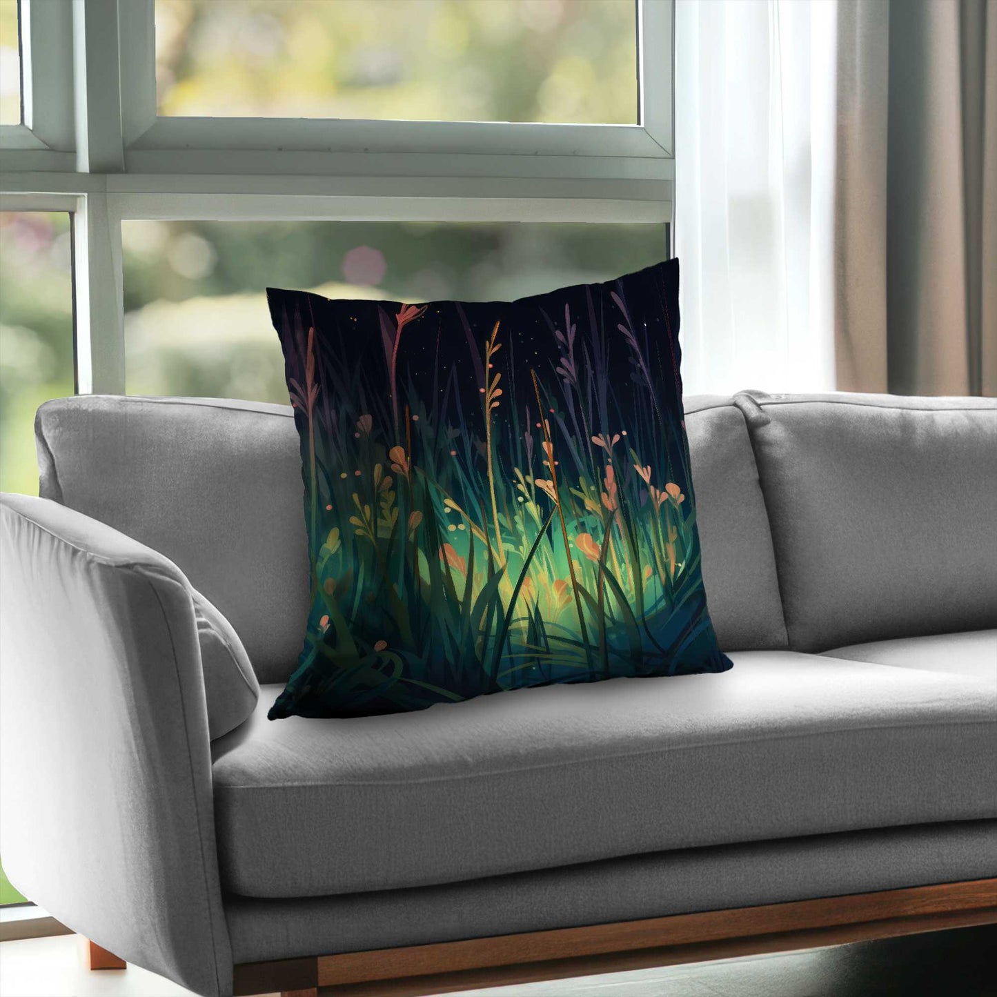 Between Twigs Poly Twill Throw Pillow | Stylish Home Decor