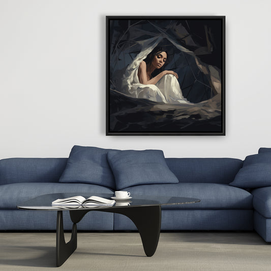 Cocooned - 36"x36" Framed canvas