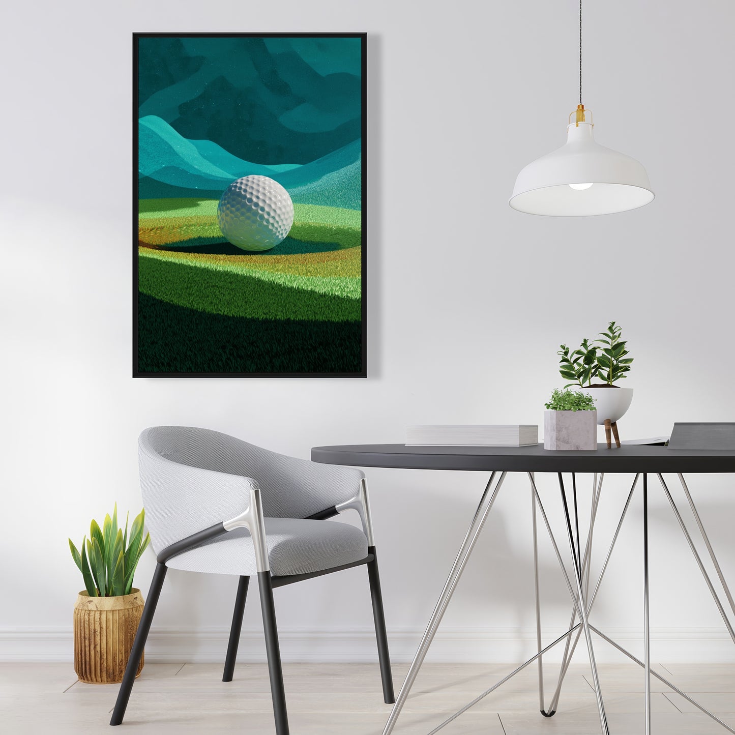 Landing Office Object Framed Canvas for Home Decor | Art