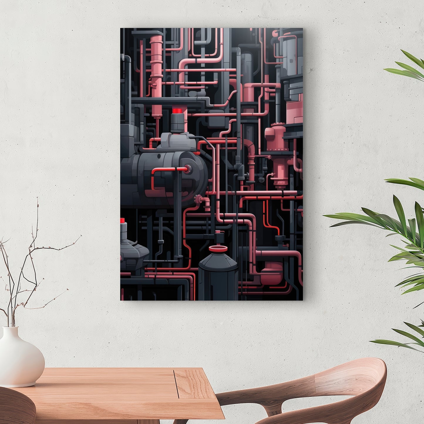 Dark pipes - Gray canvas for stylish home decor accents