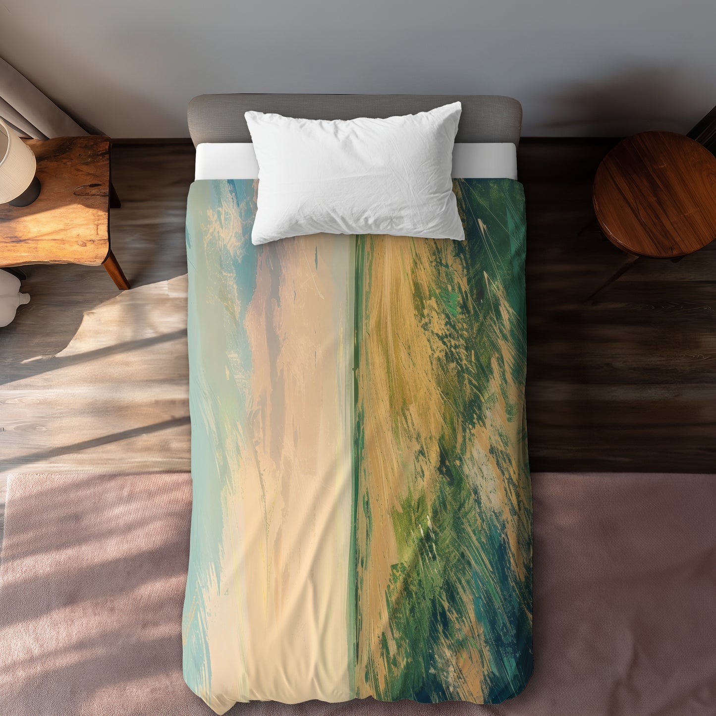Evening in the field - 88"x88" Duvet Cover