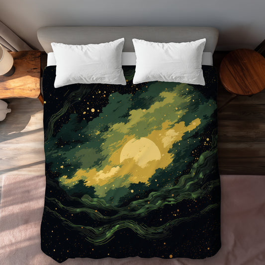 Cloudy Star Yellow Duvet Cover - Stylish Home Decor Upgrade