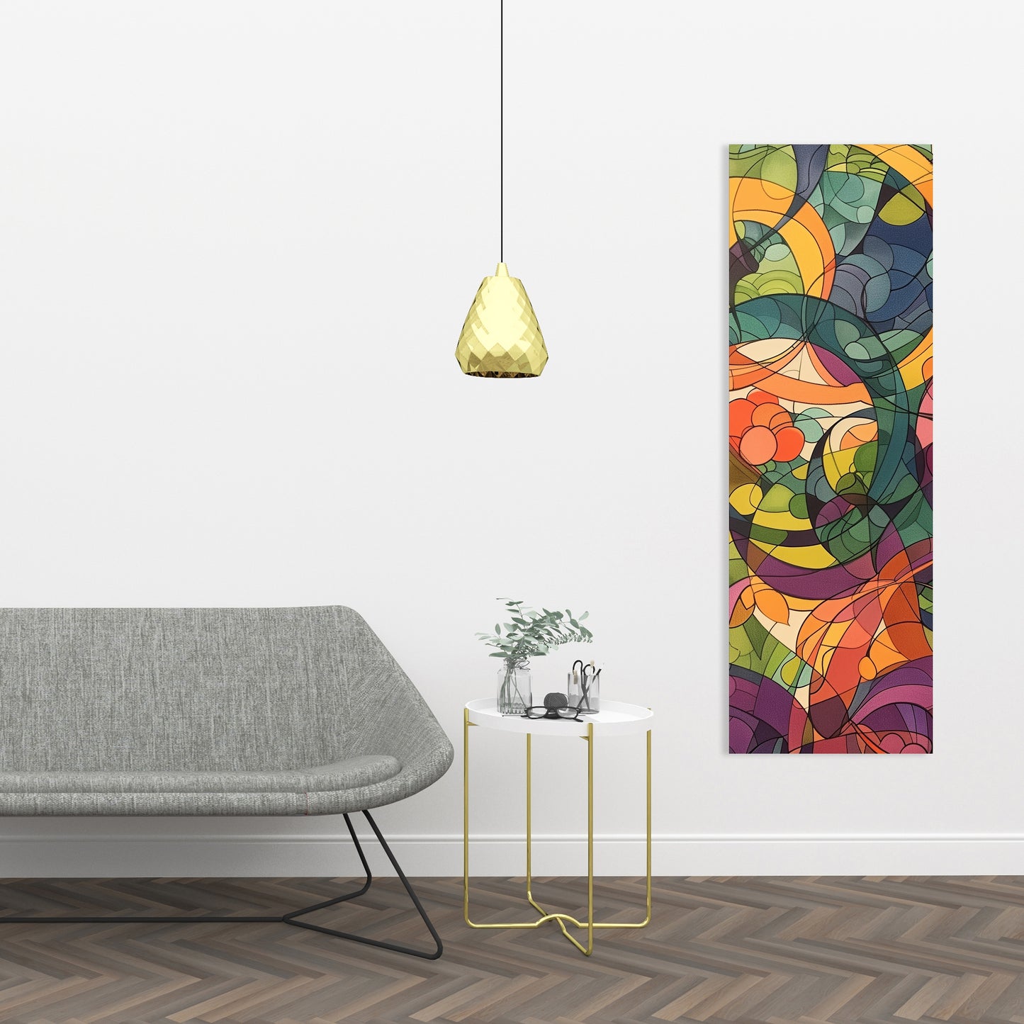Converge - Purple Canvas Wall Art for Home Decor
