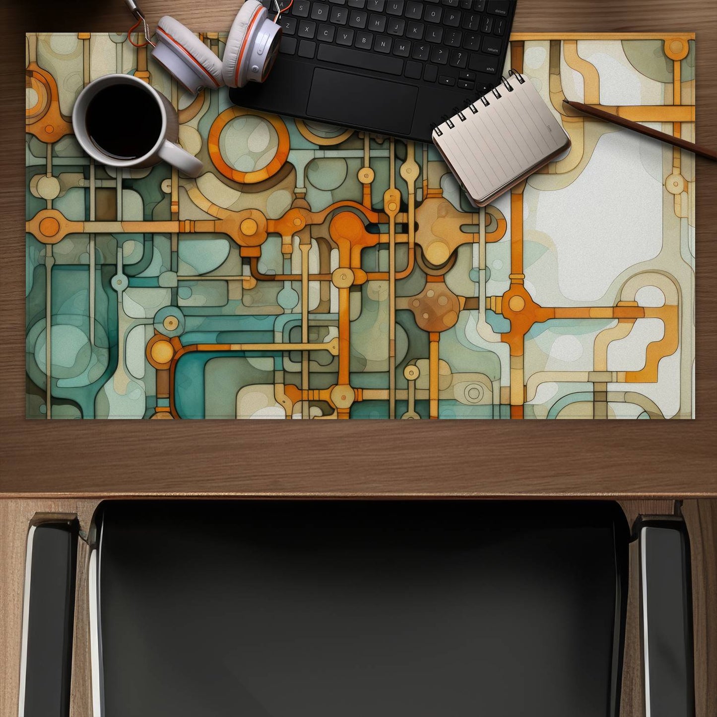 Turns and bends - Desk mat - Print on demand