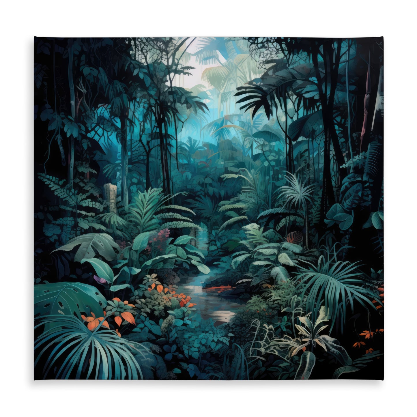 Deep in the jungle - Orange Indoor/Outdoor Tablecloth | Decor