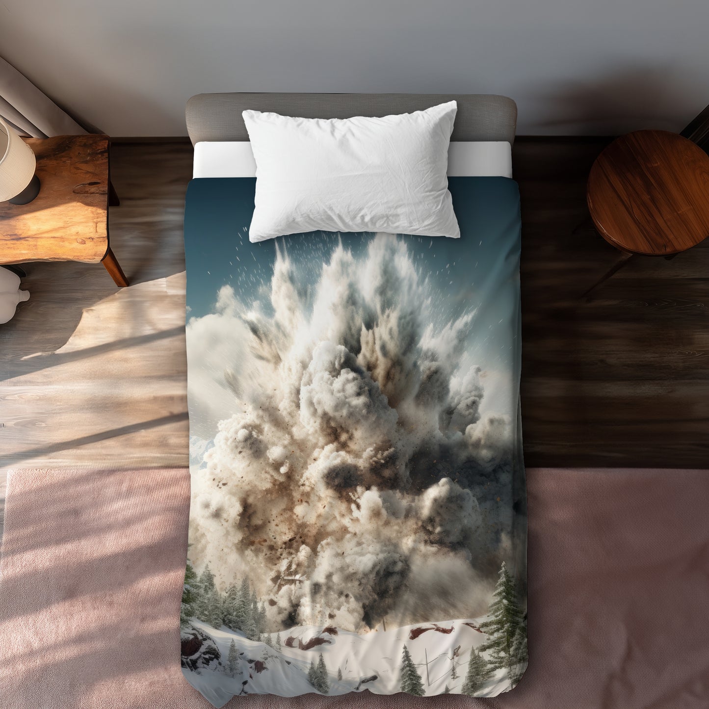 Ruined Excursion Green Duvet Cover | Stylish Home Decor