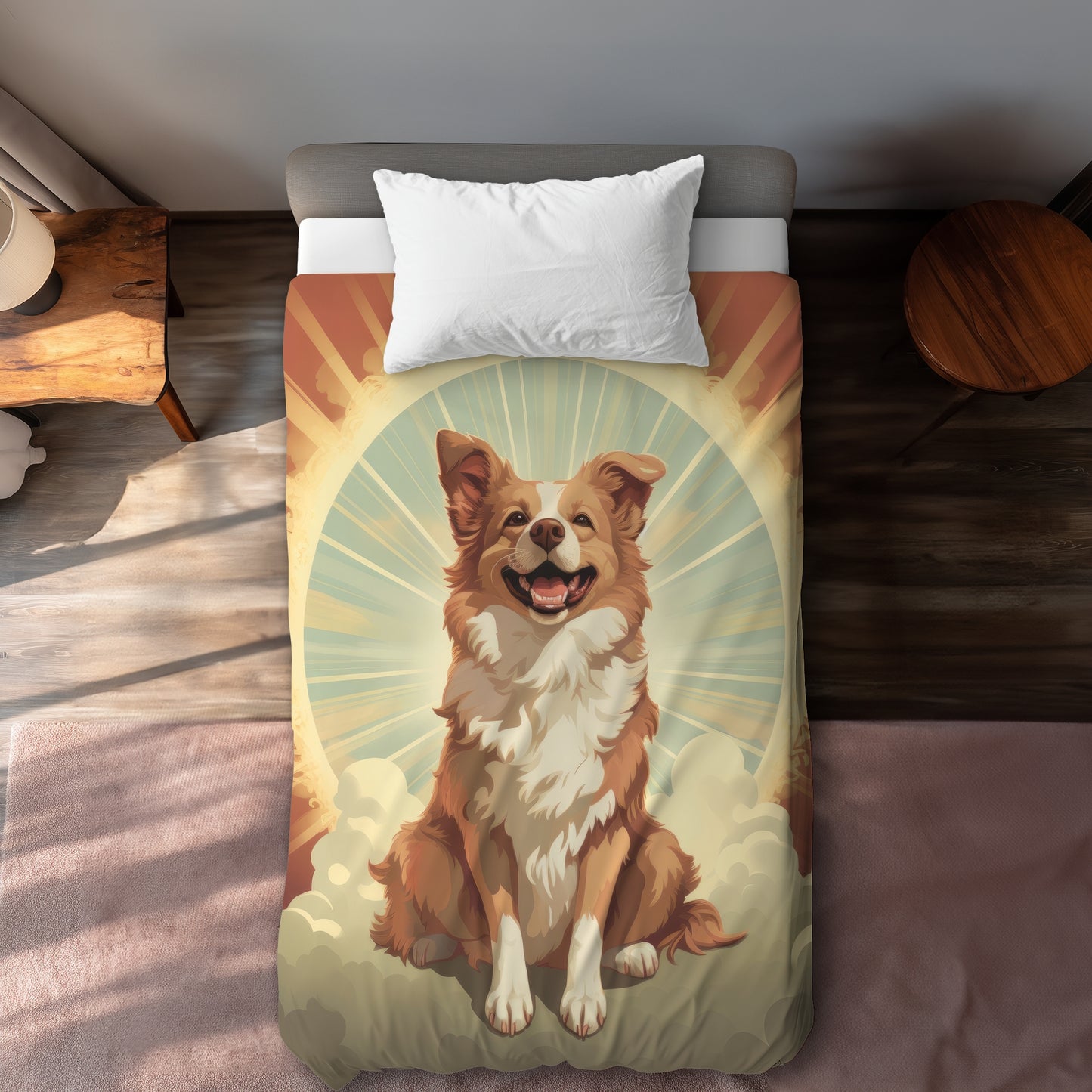 Pats and Smiles Beige Duvet Cover | Elegant Home Decor