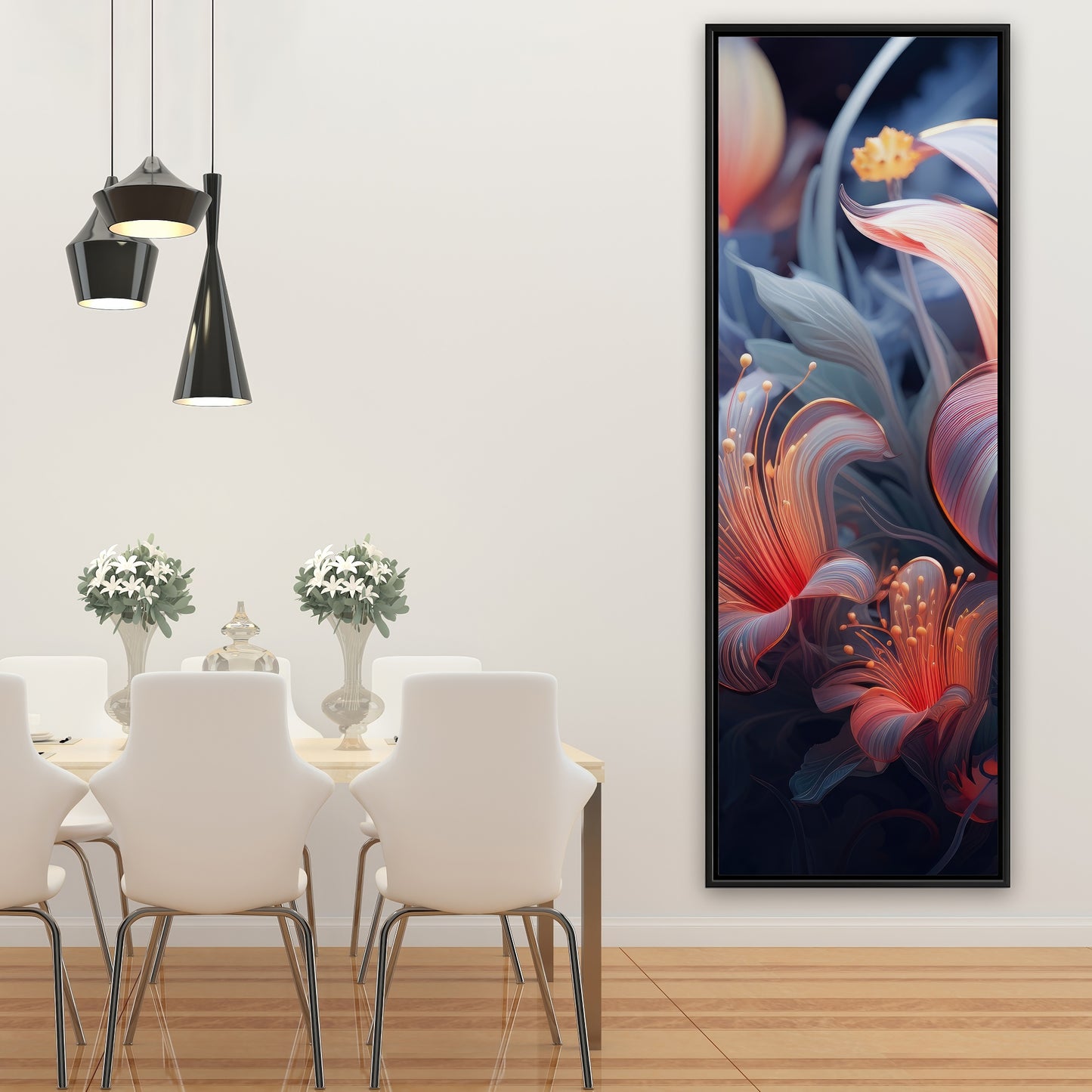 Astral bloom - Framed Canvas - Print on demand