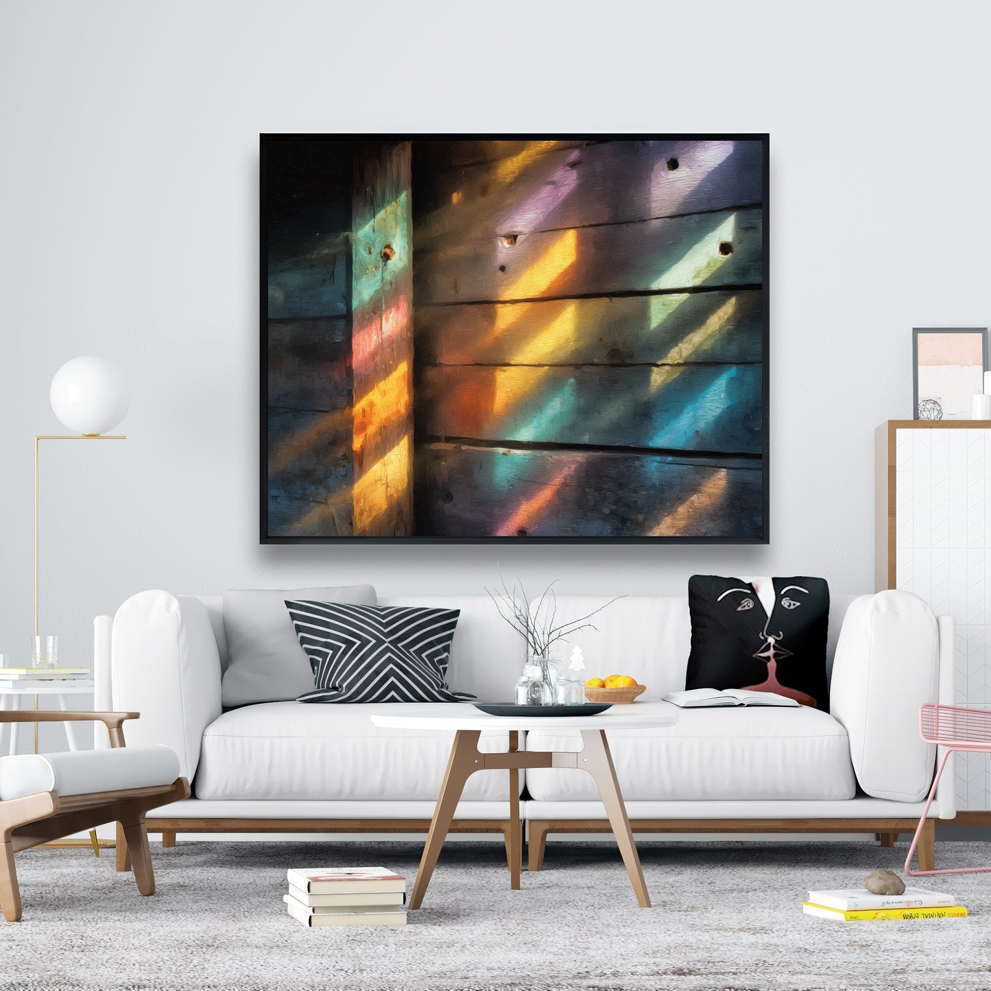Rainbow glint - 24"x24" Framed canvas