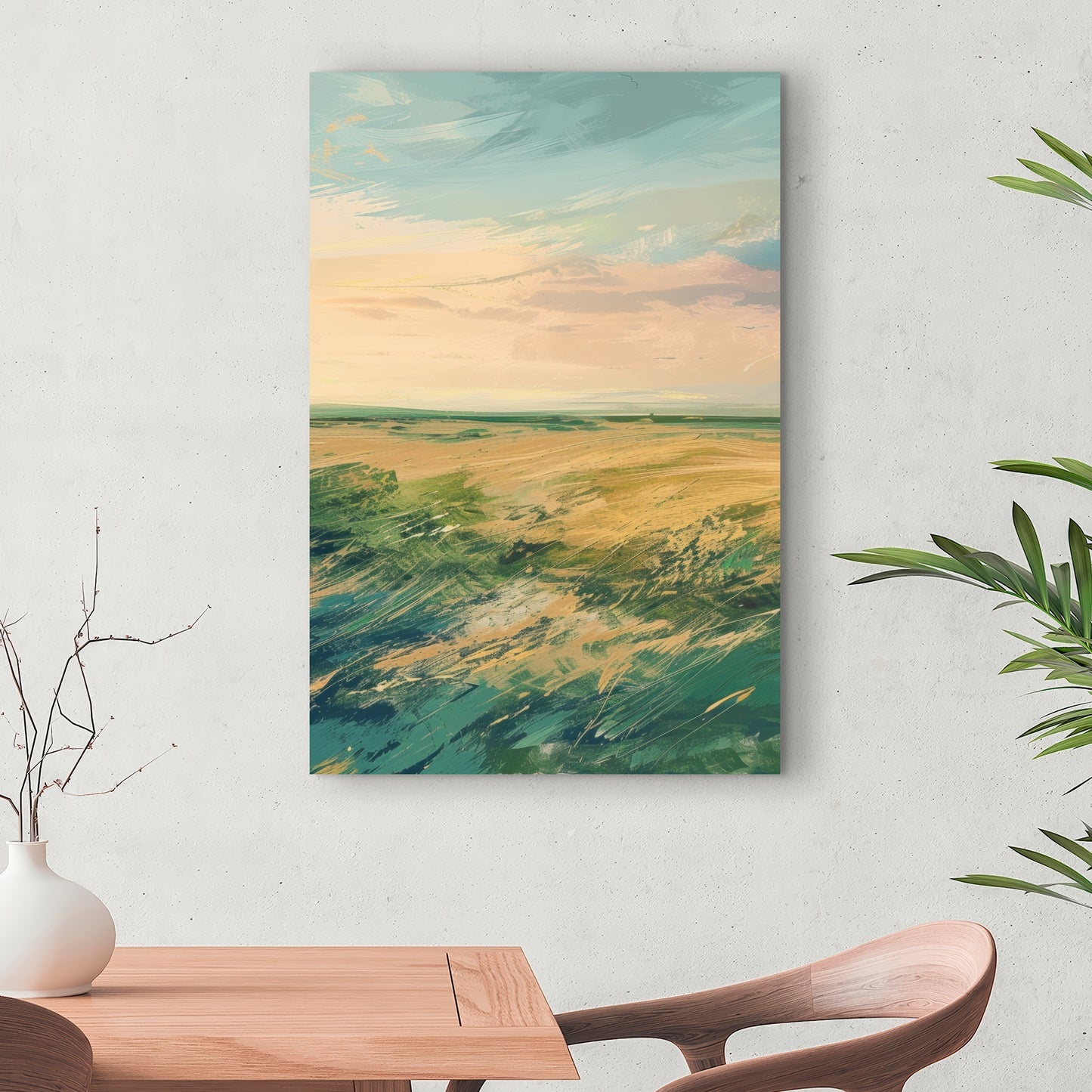 Evening in the field - 32"x32" Canvas