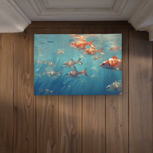 Surface tension White Indoor Outdoor Door Mat - Home Decor