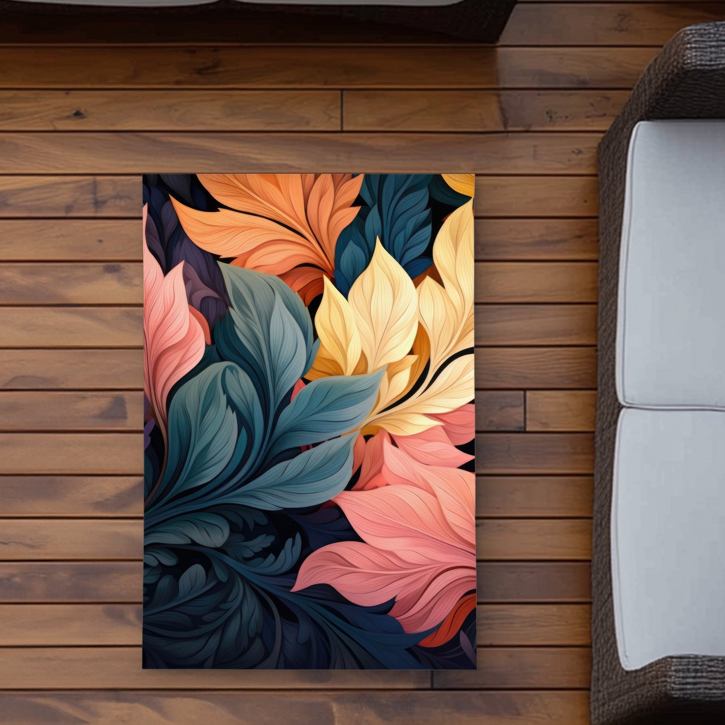 Pastel Bloom Coral Outdoor Area Rug | Home Decor Accent