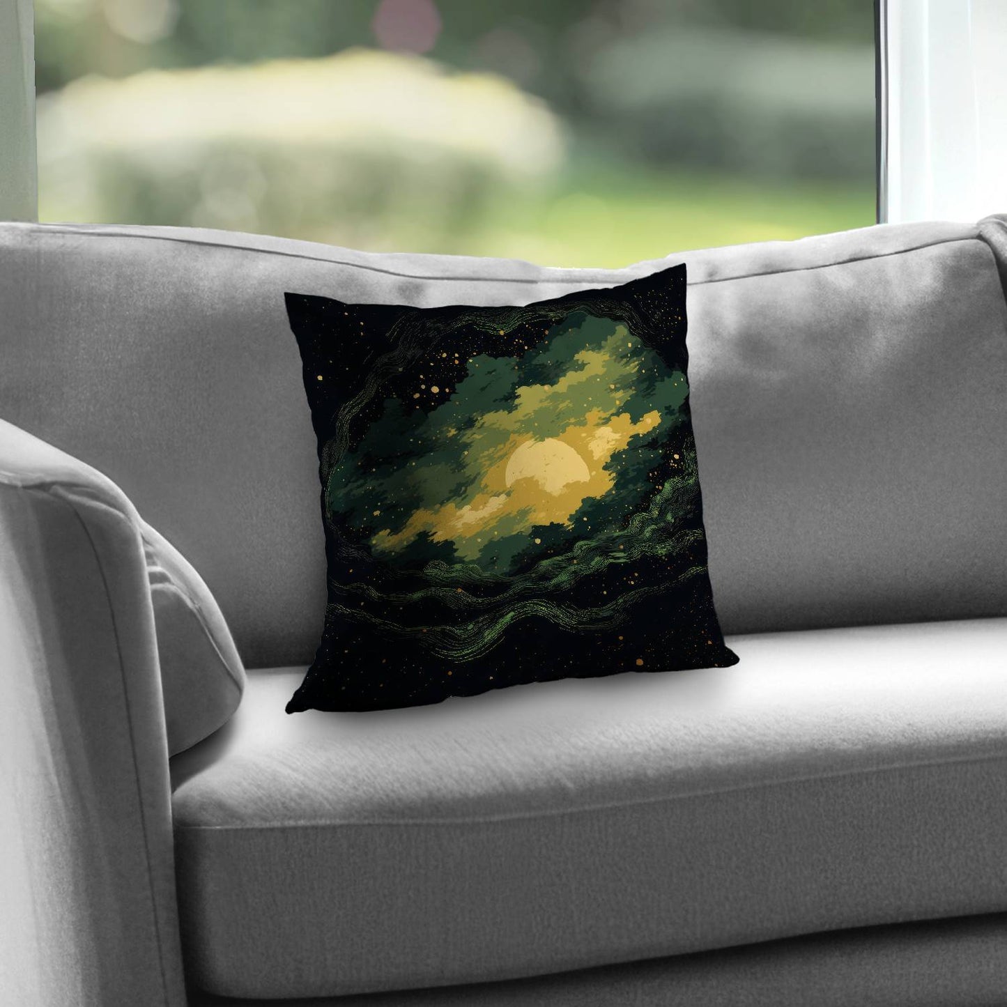 Cloudy Star Yellow Poly Twill Throw Pillow Insert | Home Decor