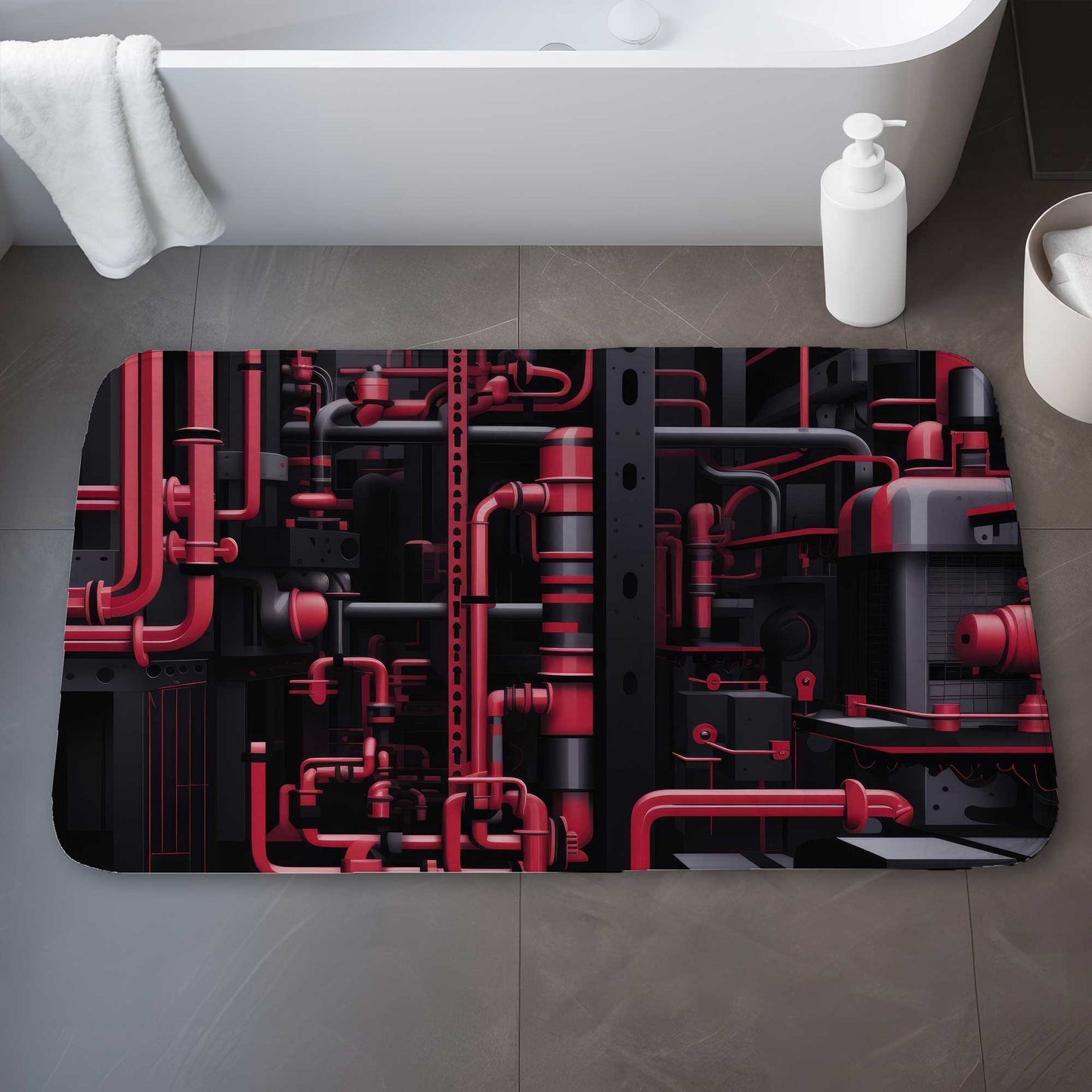 Machinery Bath Mat | Stylish Home Decor, Soft & Durable