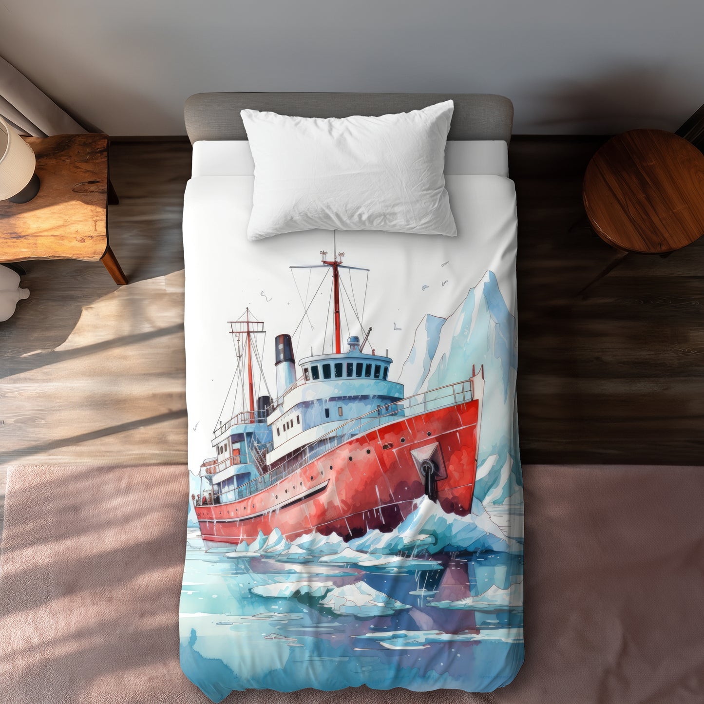 Breaking the Ice Red Duvet Cover - Stylish Home Decor