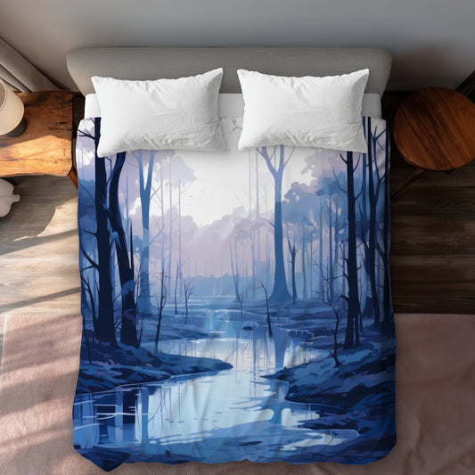 Cold and Muddy Gray Duvet Cover | Stylish Home Decor