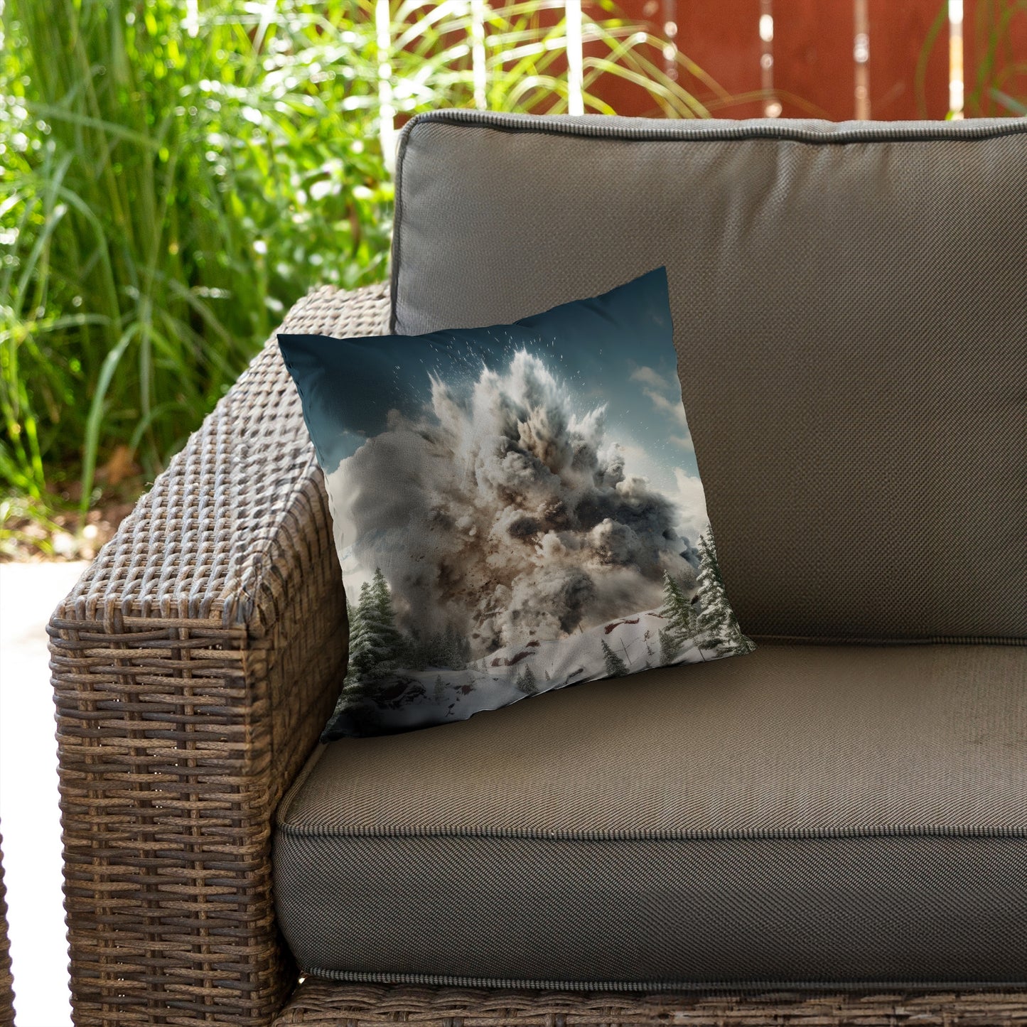 Ruined Excursion Gray Poly Twill Throw Pillow Insert | Home Decor