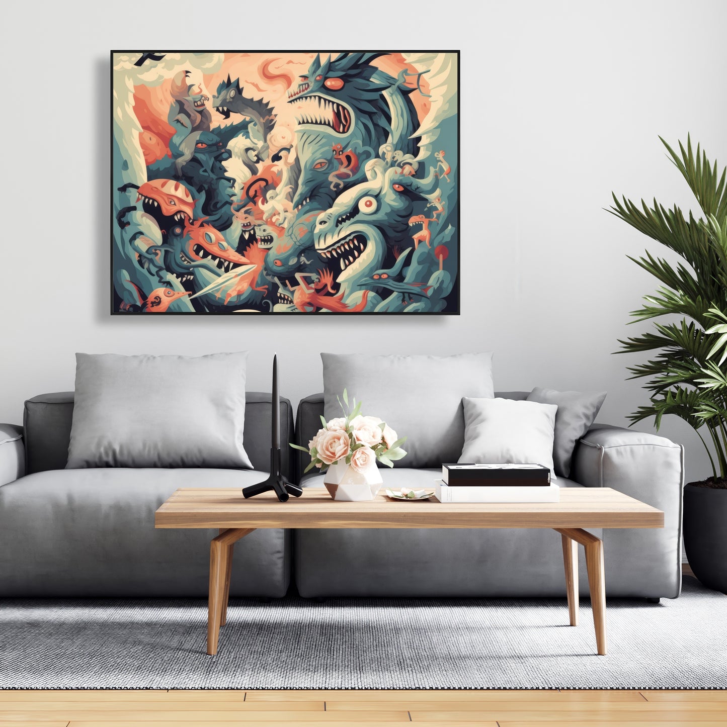 Before time - Framed Canvas - Print on demand
