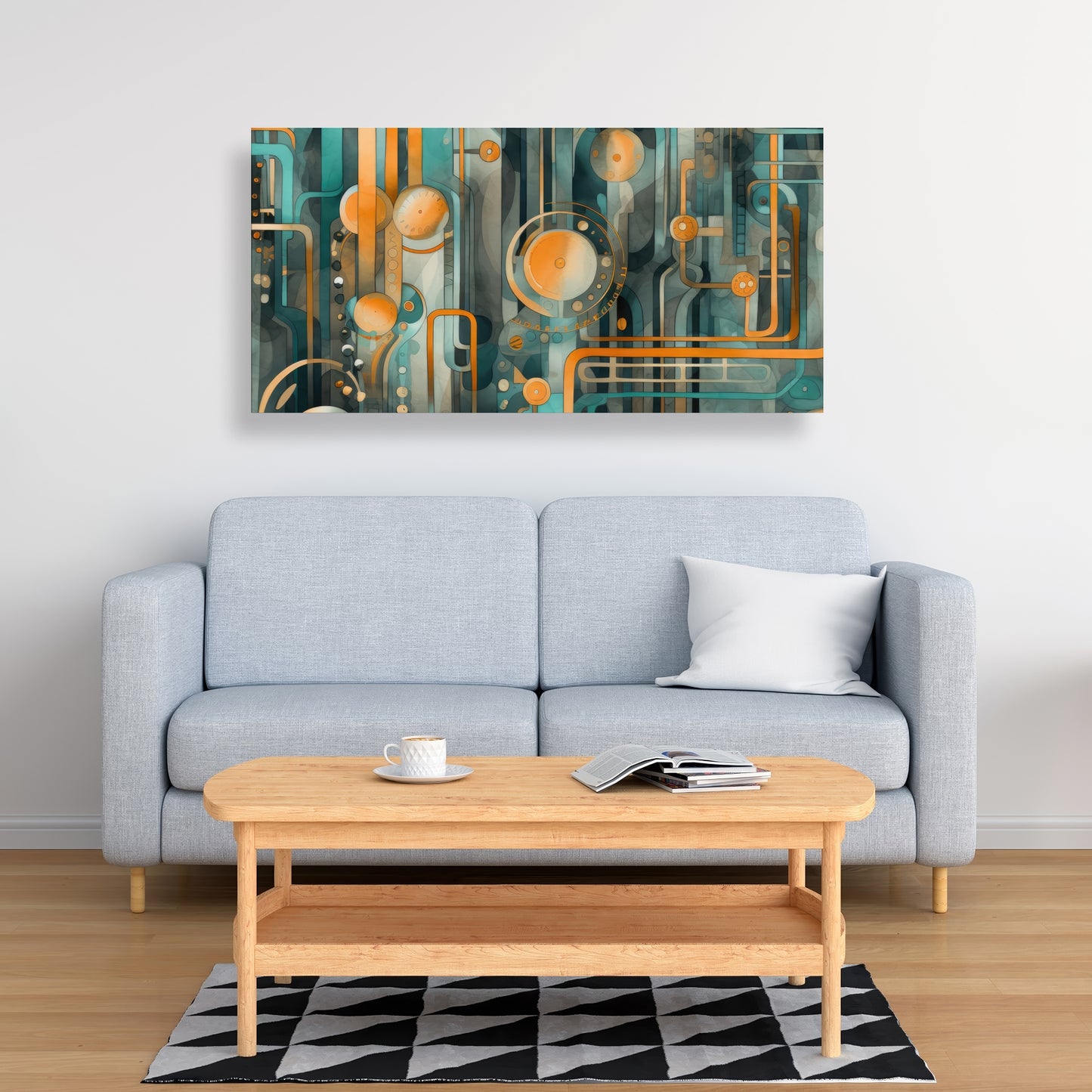 Astrological Machinery - Gold Canvas Home Decor for Elegance