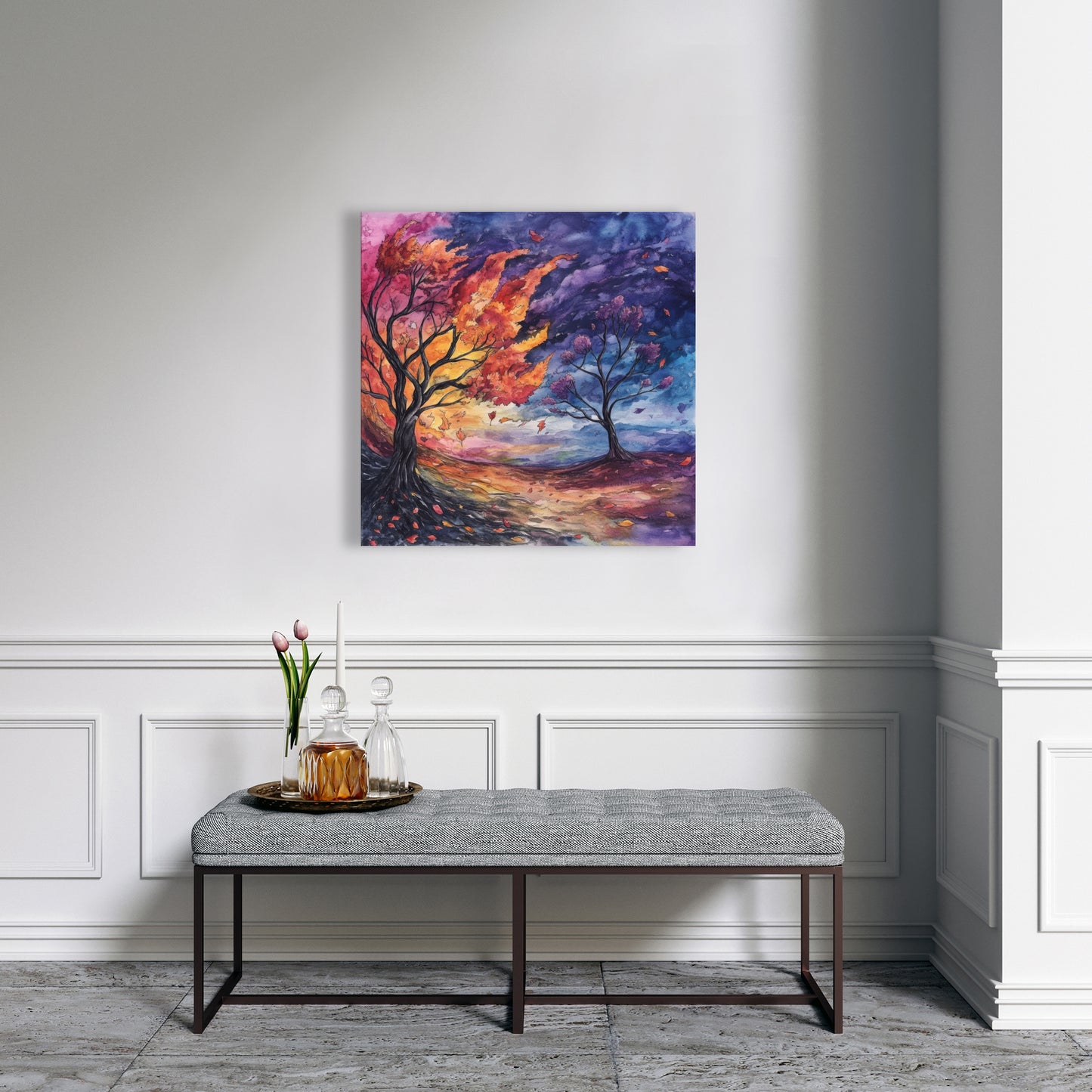 Before the Storm - Blue Canvas Home Decor Art Piece