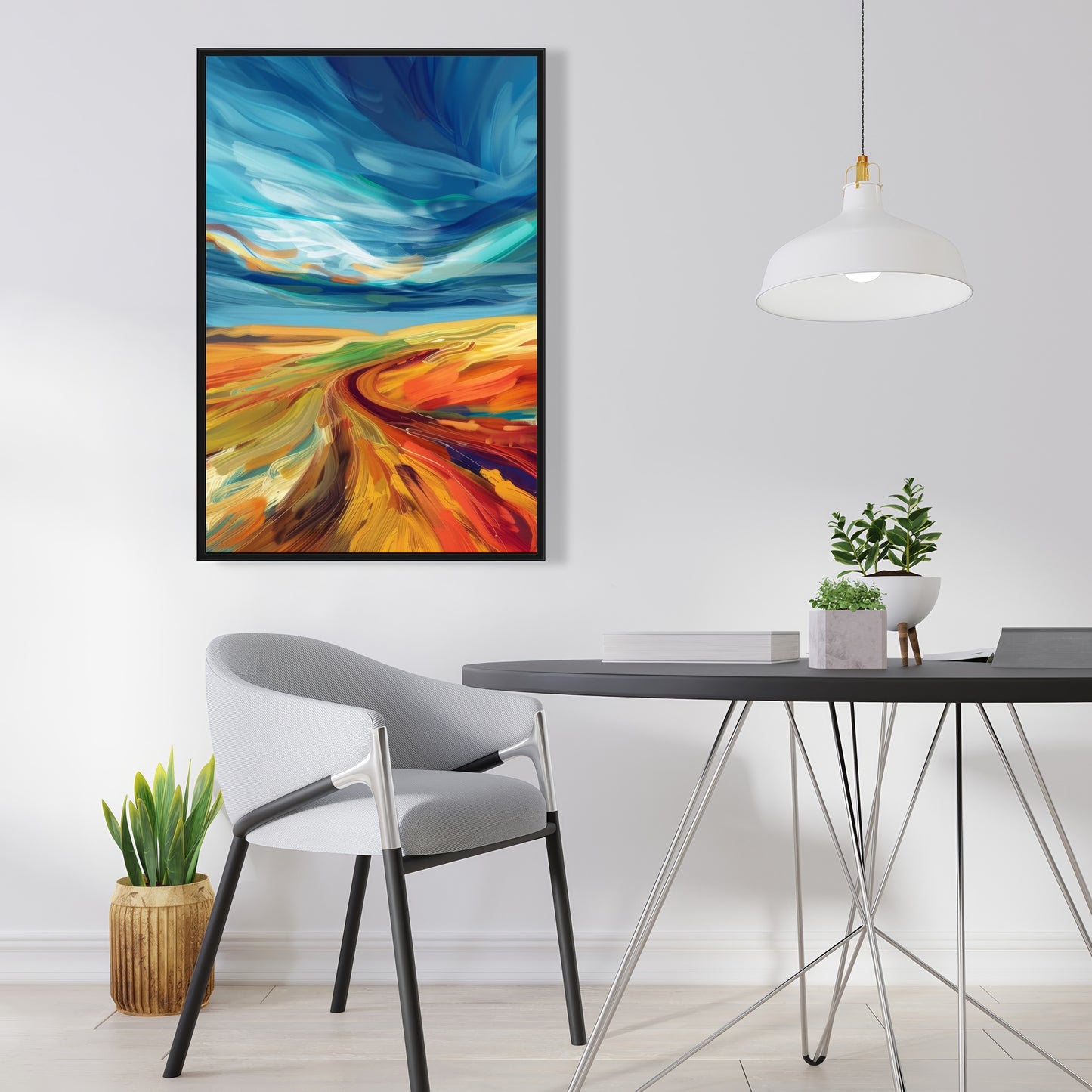 Land flow - 36"x36" Framed canvas