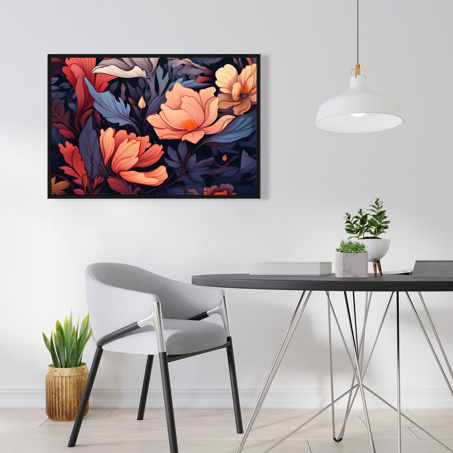 Blooming uninterrupted - 36"x36" Framed canvas