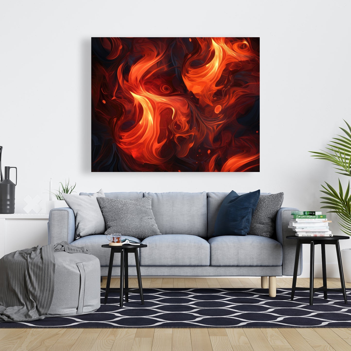 Fires of heck - 32"x32" Canvas