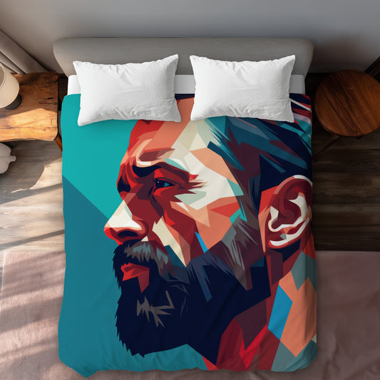 Hopeful Turquoise Duvet Cover - Stylish Home Decor Choice