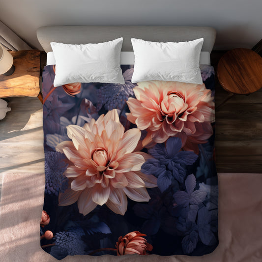 Housse de couette rose et violet 88"x88"