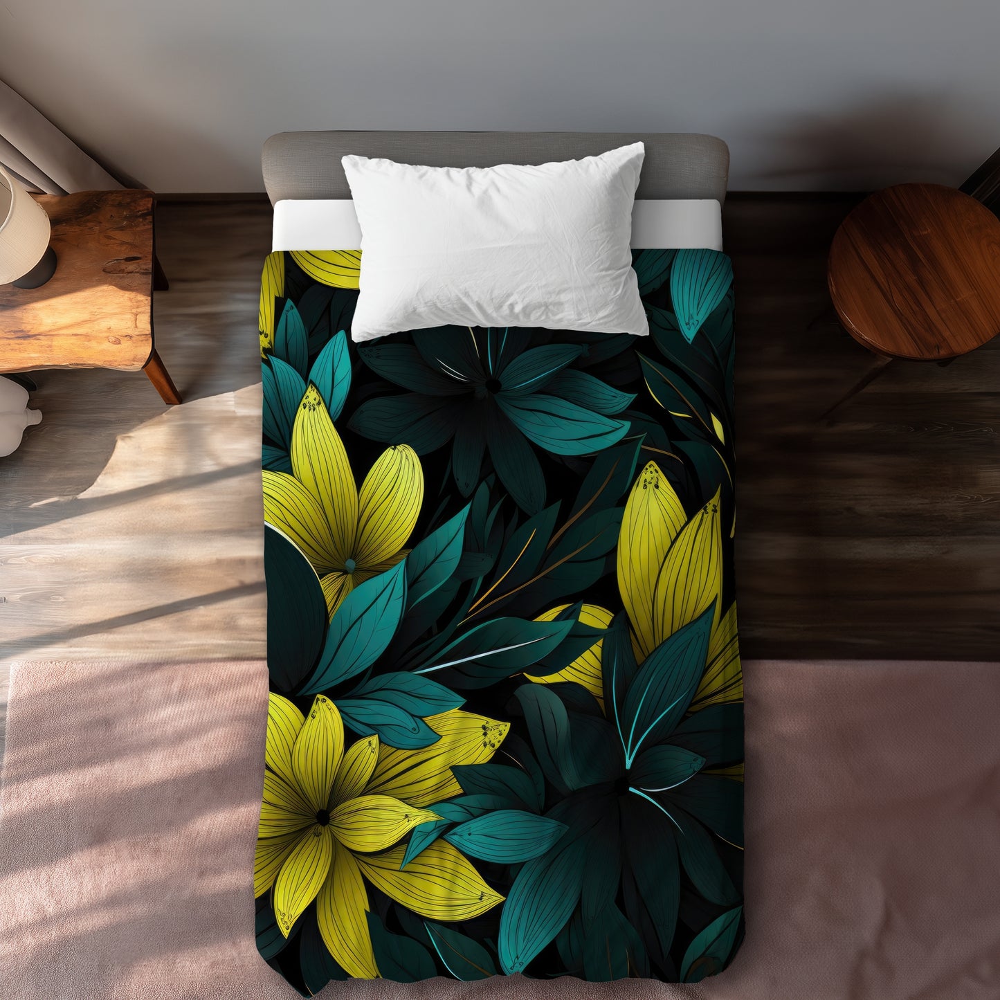 Potent Turquoise Duvet Cover | Stylish Home Decor Accent