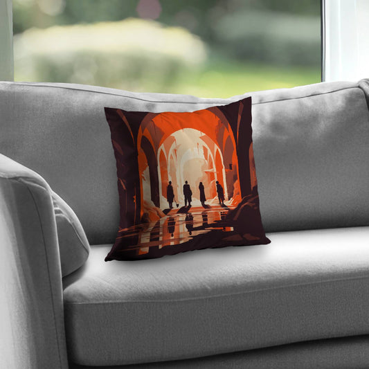Faith Restored Orange Poly Twill Throw Pillow - Home Decor Insert
