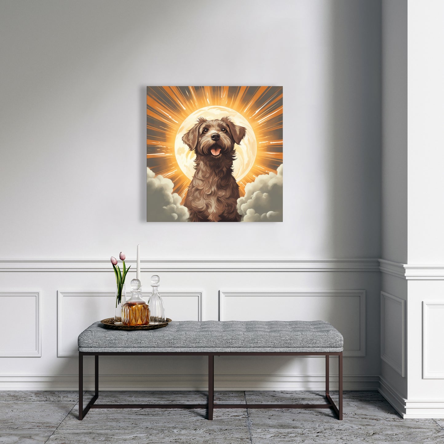 Pupper - Orange Canvas Art for Stylish Home Decor
