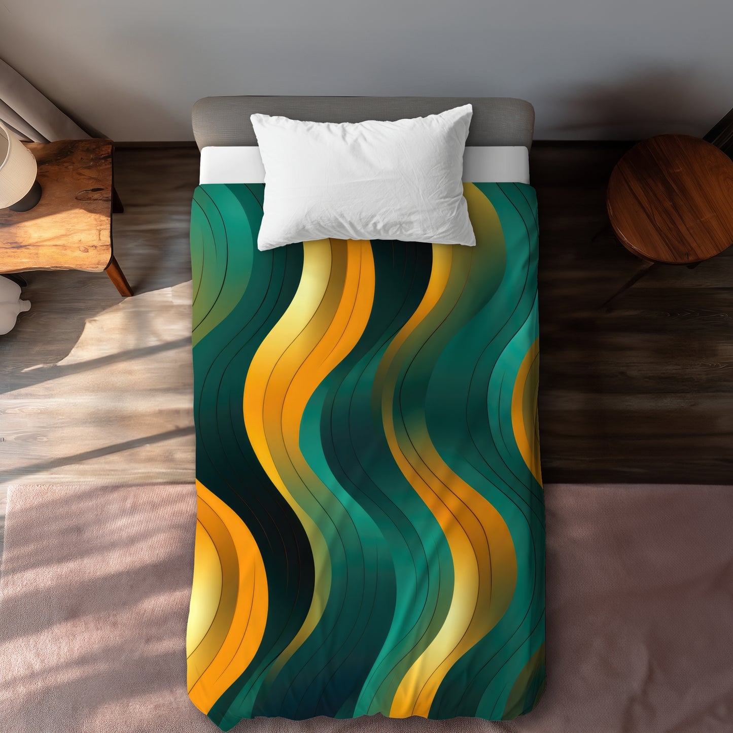 Voluptuous Gold Duvet Cover | Luxurious Home Decor Elegance