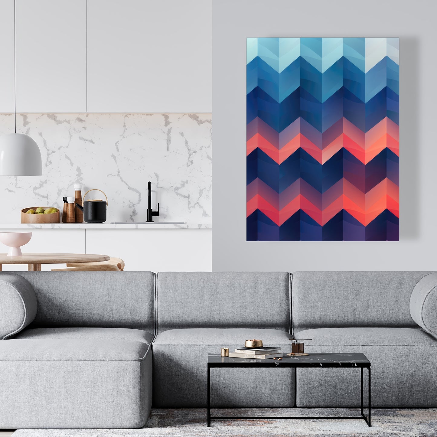 Heat Waves - Red Canvas Art for Home Decor | Vibrant Design