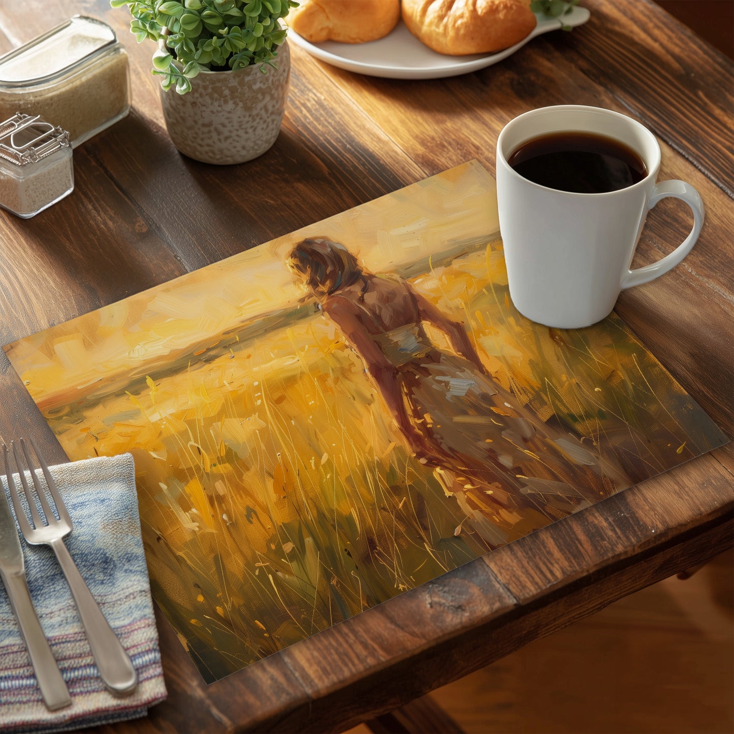 Exploring Gold Polyester Placemat for Home Decor - Elegant Style
