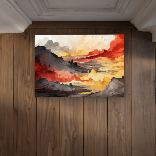 Scolding Land Red Indoor Outdoor Door Mat | Home Decor