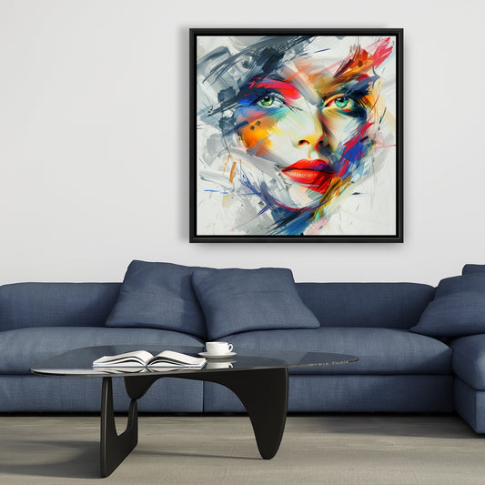 Abstract Look - White Framed Canvas Art for Home Decor