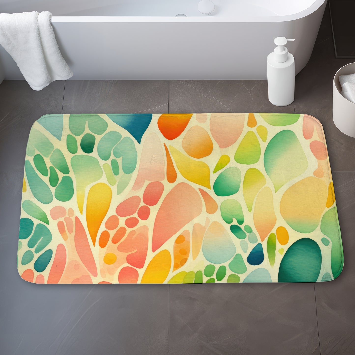 Organic fruits - 17"x24" Bath mat