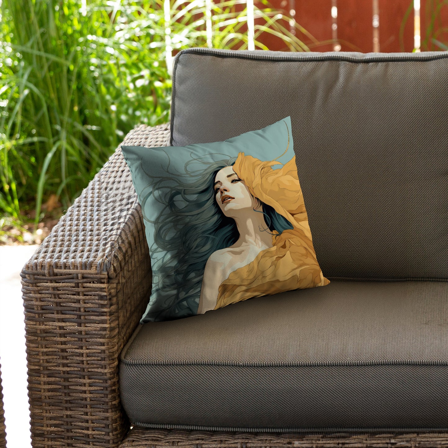 Sensual Flow Gray Poly Twill Throw Pillow - Home Decor Insert